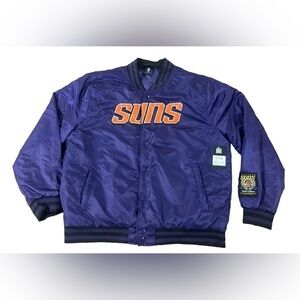 NWT NBA Phoenix Suns Purple Bomber STARTER Style Conference King Jacket Men's XL